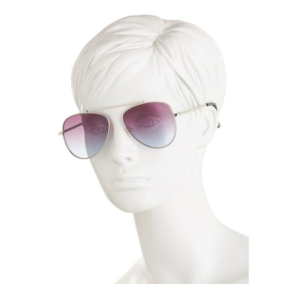 New! Lucky Brand Women's Aviator Metal Frame Gradient Pink Sunglasses - Picture 1 of 8